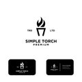 Simple Torch Logo vector symbol illustration design