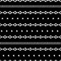 Simple traditional african mudcloth fabric, doted triangles seamless pattern, vector