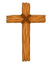 Rustic Wooden Christian Cross Royalty Free Stock Photo