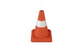 a simple traffic cone isolated, abstract safety construction on the street road highway Royalty Free Stock Photo