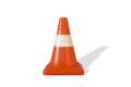 a simple traffic cone isolated, abstract safety construction on the street road highway Royalty Free Stock Photo