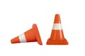 a simple traffic cone isolated, abstract safety construction on the street road highway Royalty Free Stock Photo