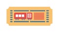 Simple Train Ticket Flat Vector Illustration for Commuters, vector design Generative AI Royalty Free Stock Photo