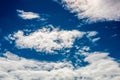 Simple tranquil sky with white clouds