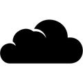 A simple transparent cloud icon on a white background Royalty Free Stock Photo
