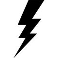 A simple transparent lightning bolt icon on white background Royalty Free Stock Photo