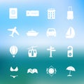 Simple travel icon set vector Royalty Free Stock Photo
