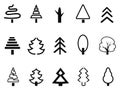 Simple tree icons set