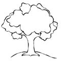 Simple Tree Line Art