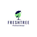 Simple trees with green fresh background logo design vector graphic symbol icon sign illustration creative idea