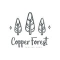 Simple trees logo design - forest nature etc