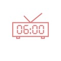 Simple Trendy Digital Clock Icon Vector Template Illustration Design Royalty Free Stock Photo
