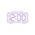 Simple Trendy Digital Clock Icon Vector Template Illustration Design Royalty Free Stock Photo