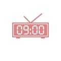 Simple Trendy Digital Clock Icon Vector Template Illustration Design Royalty Free Stock Photo