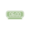Simple Trendy Digital Clock Icon Vector Template Illustration Design Royalty Free Stock Photo