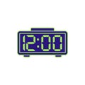 Simple Trendy Digital Clock Icon Vector Template Illustration Design Royalty Free Stock Photo