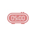 Simple Trendy Digital Clock Icon Vector Template Illustration Design Royalty Free Stock Photo