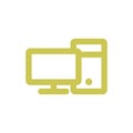 Simple Trendy PC Computer Desktop Icon Vector Template Royalty Free Stock Photo