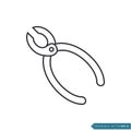 Simple Trendy Pliers Icon Vector Template Illustration Design Royalty Free Stock Photo