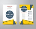 Simple triangle and circle brochure flyer design layout template Royalty Free Stock Photo