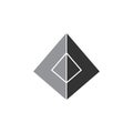 Simple triangle 3d pyramid geometric logo