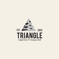 Simple triangle logo design template