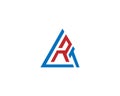 Simple Triangle LRT Letter Logo Icon Design