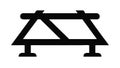 Simple triangular structure outline icon architecture graphic, vector design Generative AI Royalty Free Stock Photo
