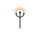 simple trident concept vector icon illustration design Royalty Free Stock Photo