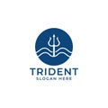 Simple Trident Poseidon Company Logo Design Royalty Free Stock Photo