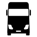 Simple truck front view white background vector