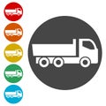 Simple truck icon, truck symbol set