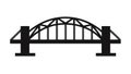 Simple Truss Bridge Vector Icon, Engineering Structure, vector design Generative AI Royalty Free Stock Photo
