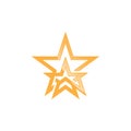 Simple two star join vector logo modern