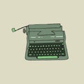 Simple typewriter Doodle vector illustration Royalty Free Stock Photo