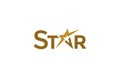 Simple Typo Letter Star Golden Logo Royalty Free Stock Photo