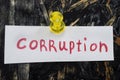 A simple and understandable inscription, corruption Royalty Free Stock Photo