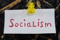 A simple and understandable inscription, socialism Royalty Free Stock Photo
