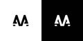 Simple and unique AA logo design Royalty Free Stock Photo