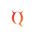 Letter Q devil logo Royalty Free Stock Photo