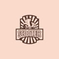 Simple Flat Scooter Logo Design Vector Stock Image