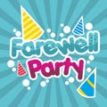 Farewell Party Illustration Vector Art Logo Template and Illustration