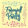Farewell Party Illustration Vector Art Logo Template and Illustration