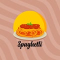 Creative Italian Dishes Illustration Vector Art Logo