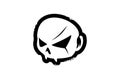 Simple, unique, modernd skull mask head vector