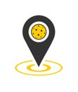 Simple unique pickleball location icon