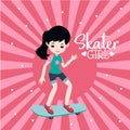 Gift for Skaters Illustration Vector Art Logo