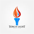 Torch Logo Vector Art Logo Royalty Free Stock Photo