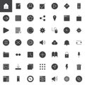 Simple universal web vector icons set