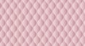 Simple upholstery quilted background. Pink leather texture sofa backdrop. Seamless texture upholstery quilted background